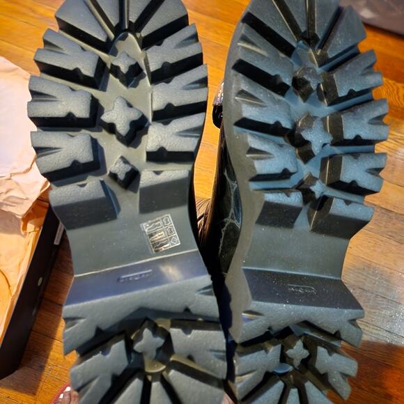 No. 21 Croc embossed black platform knee boots size US 9 EUR 39 - Picture 6 of 6